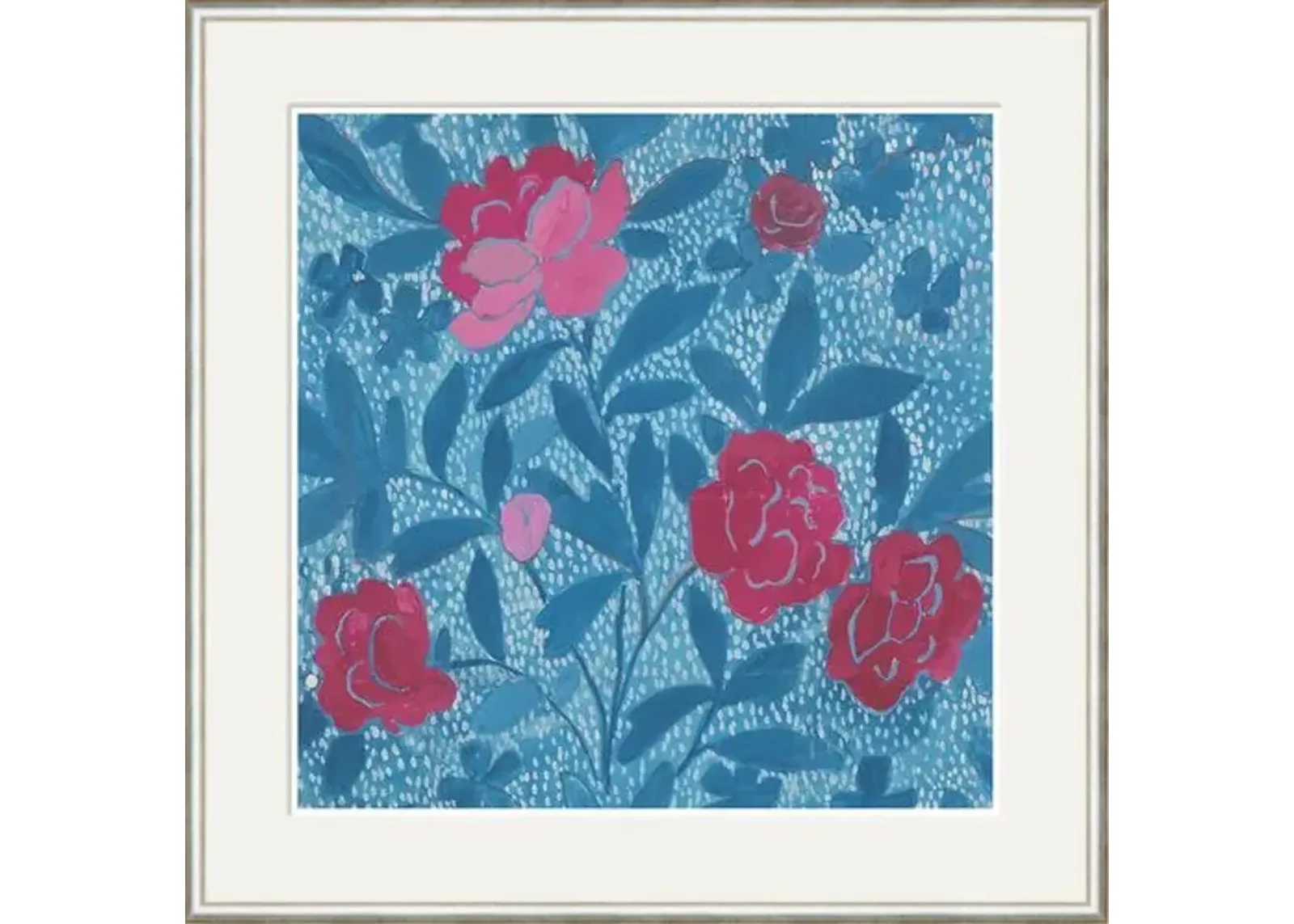 Paule Marrot - Floral Blue Variation I - Soicher Marin