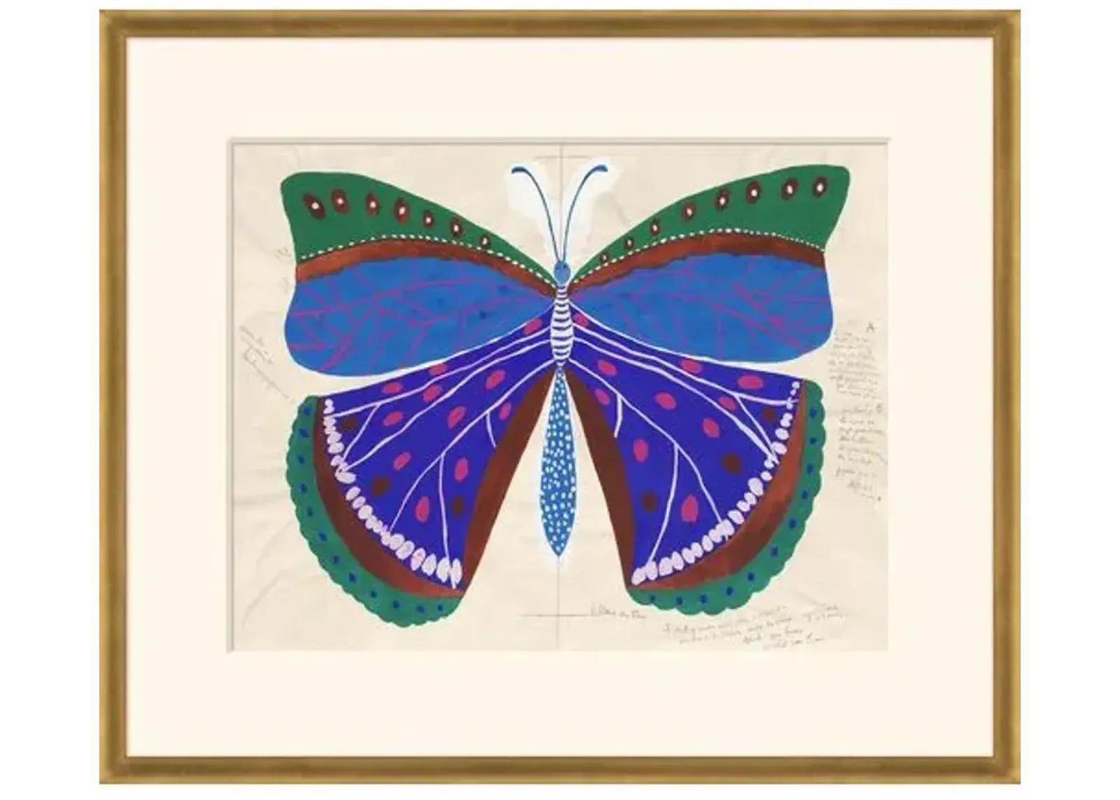 Paule Marrot - Butterfly Blue Variation I - Soicher Marin