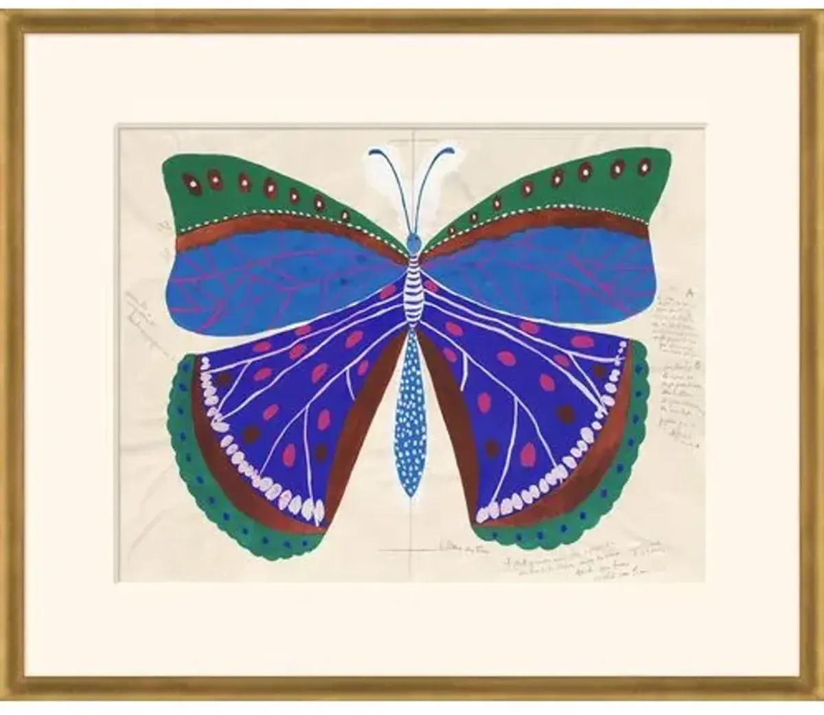 Paule Marrot - Butterfly Blue Variation I - Soicher Marin