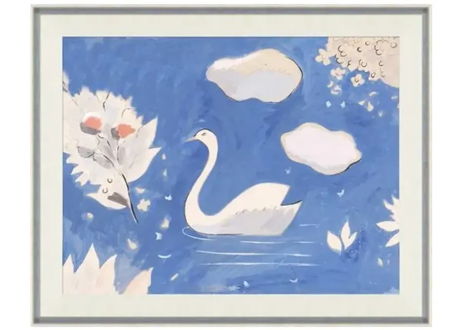 Paule Marrot - Swan in Lake Variation I - Soicher Marin - Blue