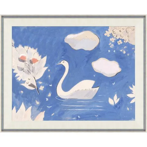 Paule Marrot - Swan in Lake Variation I - Soicher Marin - Blue