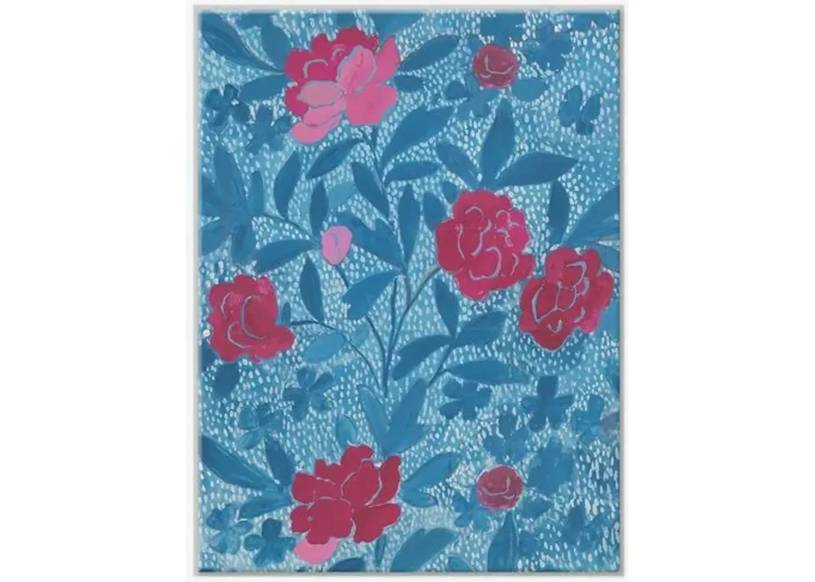 Paule Marrot - Floral Blue Variation II - Soicher Marin