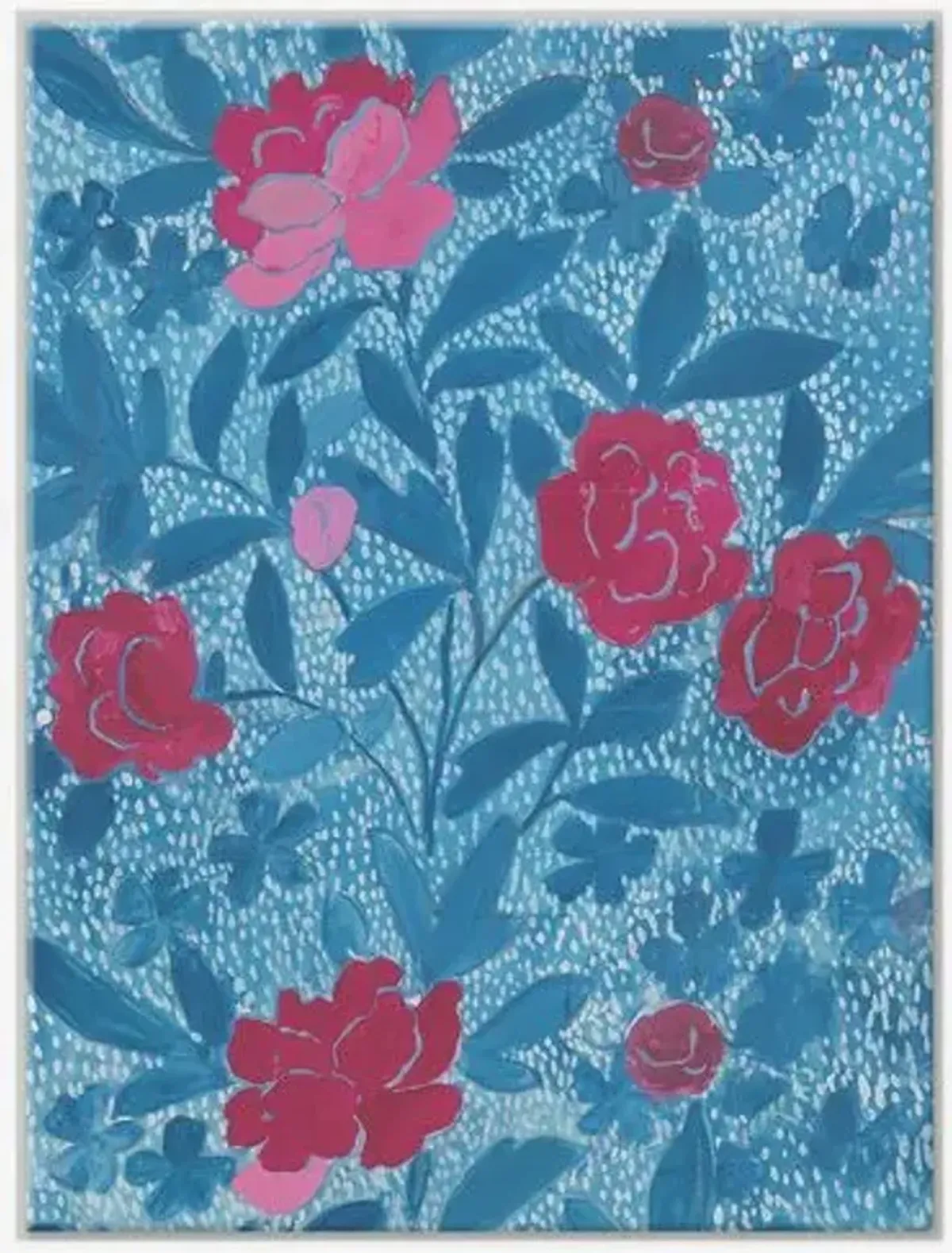 Paule Marrot - Floral Blue Variation II - Soicher Marin