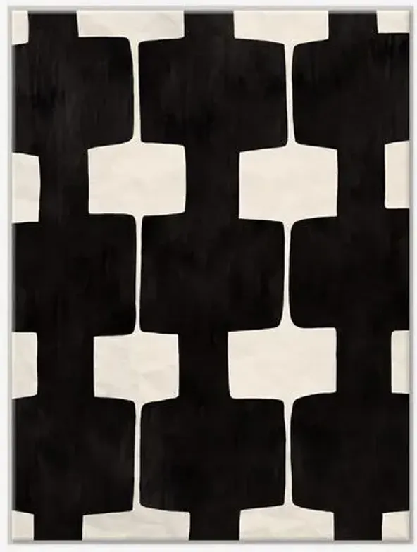 Paule Marrot - Black and White Abstract 4 Variation III - Soicher Marin