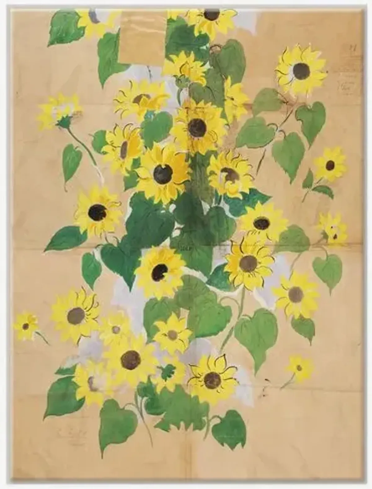 Paule Marrot - Sunflowers Variation II - Soicher Marin - Green