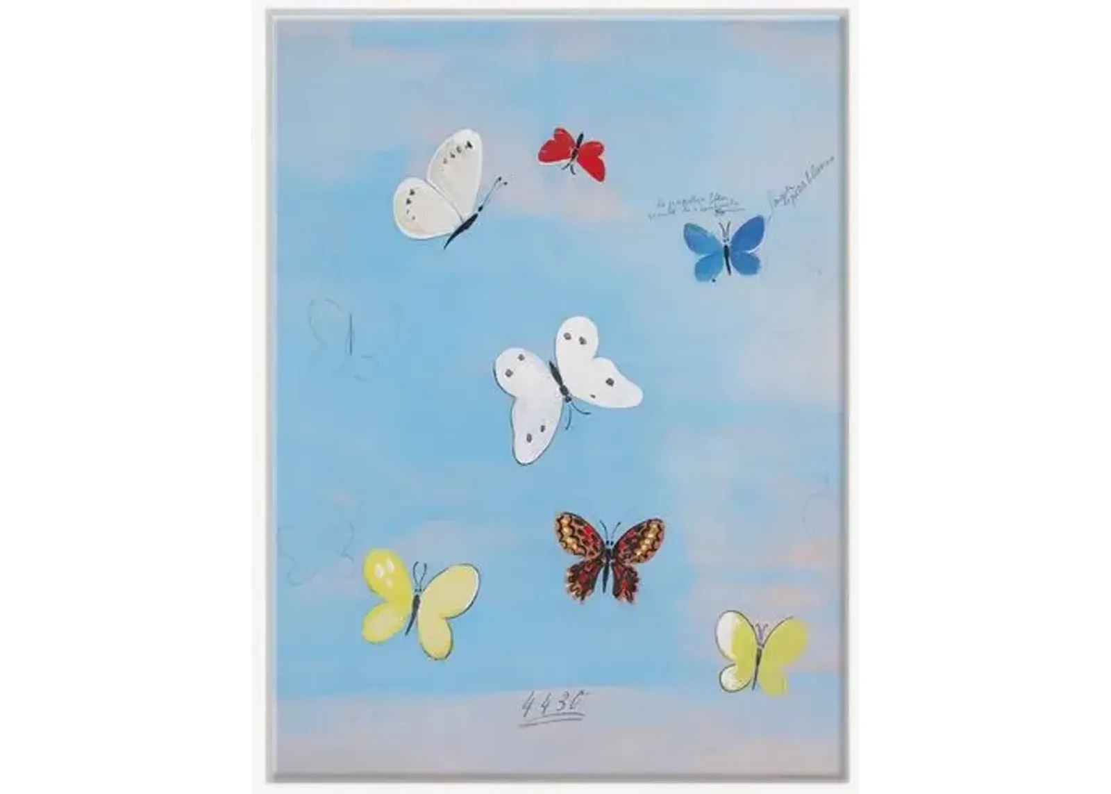 Paule Marrot - Flying Butterflies Variation II - Soicher Marin - Blue