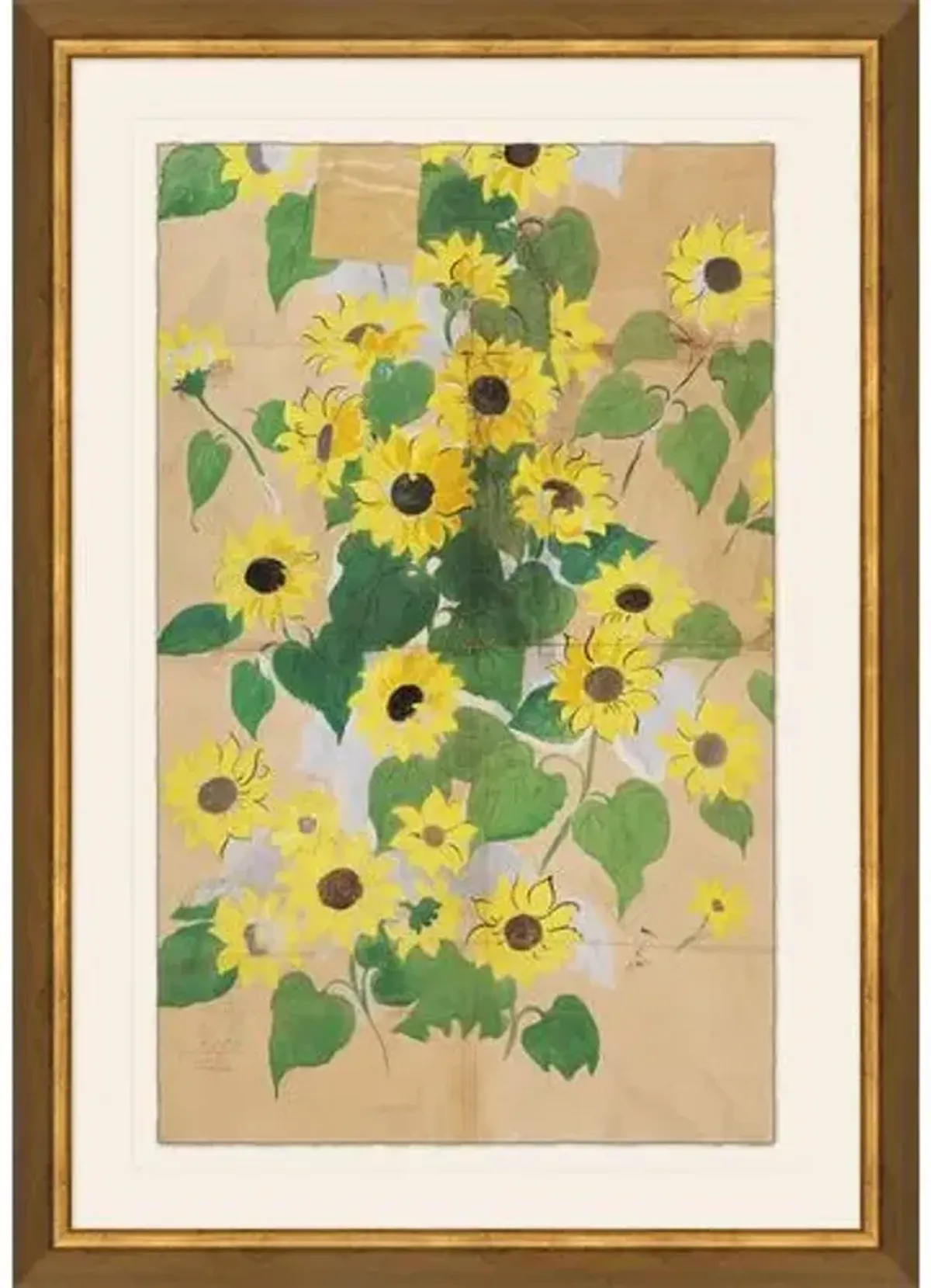 Paule Marrot - Sunflowers Variation II - Soicher Marin - Green