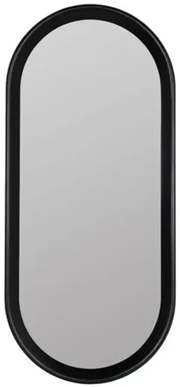 Marcia Oval Wall Mirror - Black