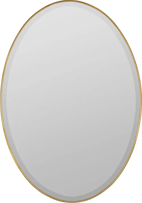 Jessie Oval Wall Mirror, Gold