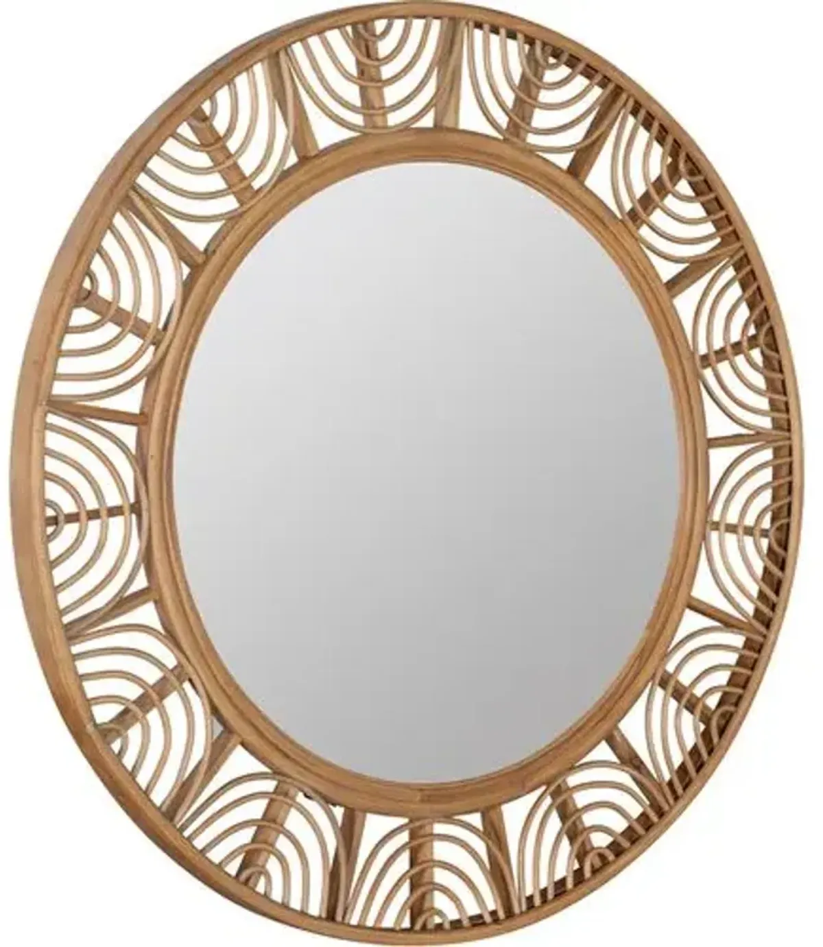 Owen Round Wall Mirror - Natural