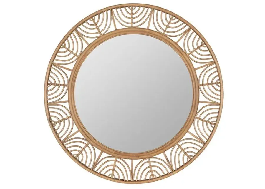 Owen Round Wall Mirror - Natural