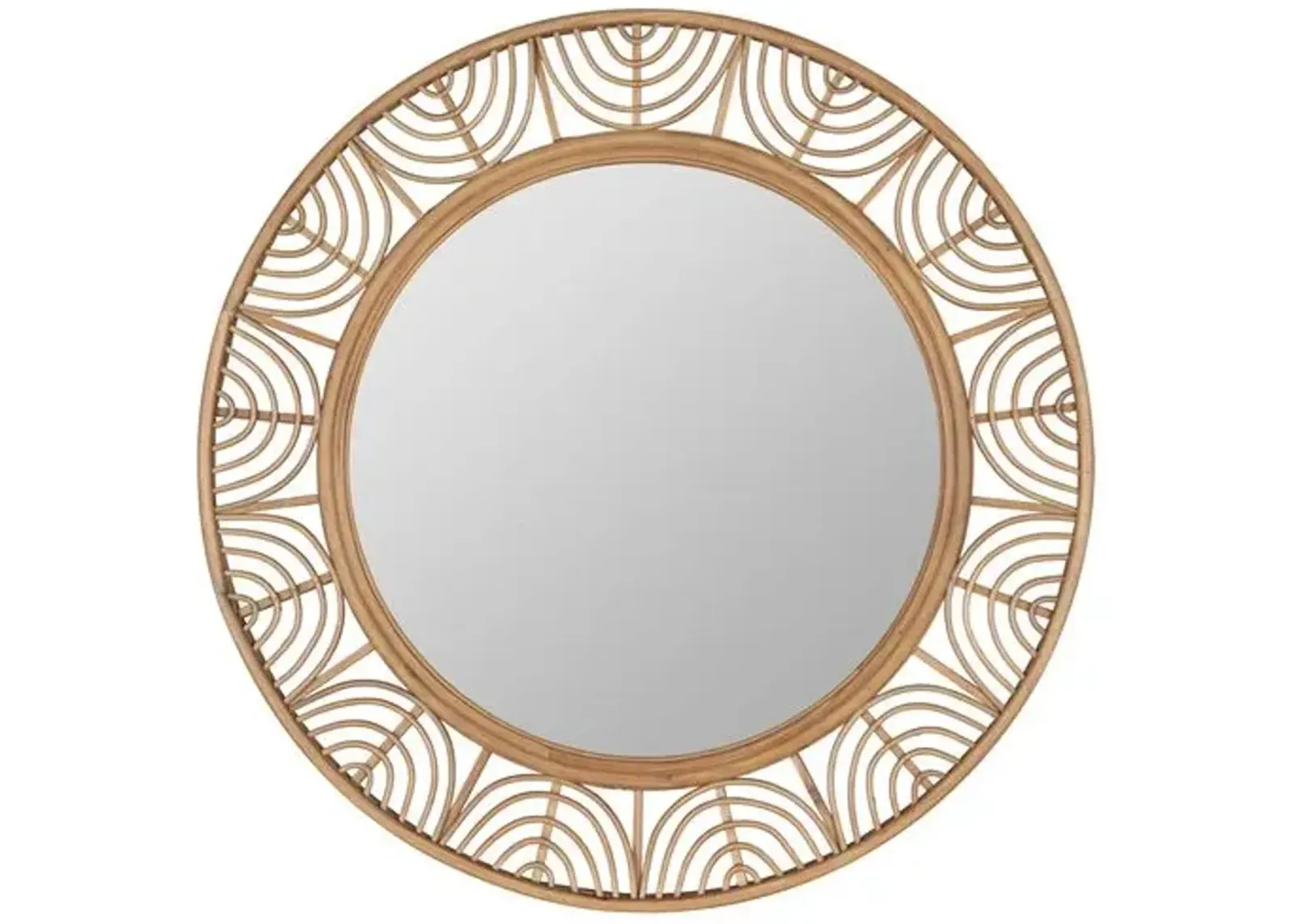 Owen Round Wall Mirror - Natural