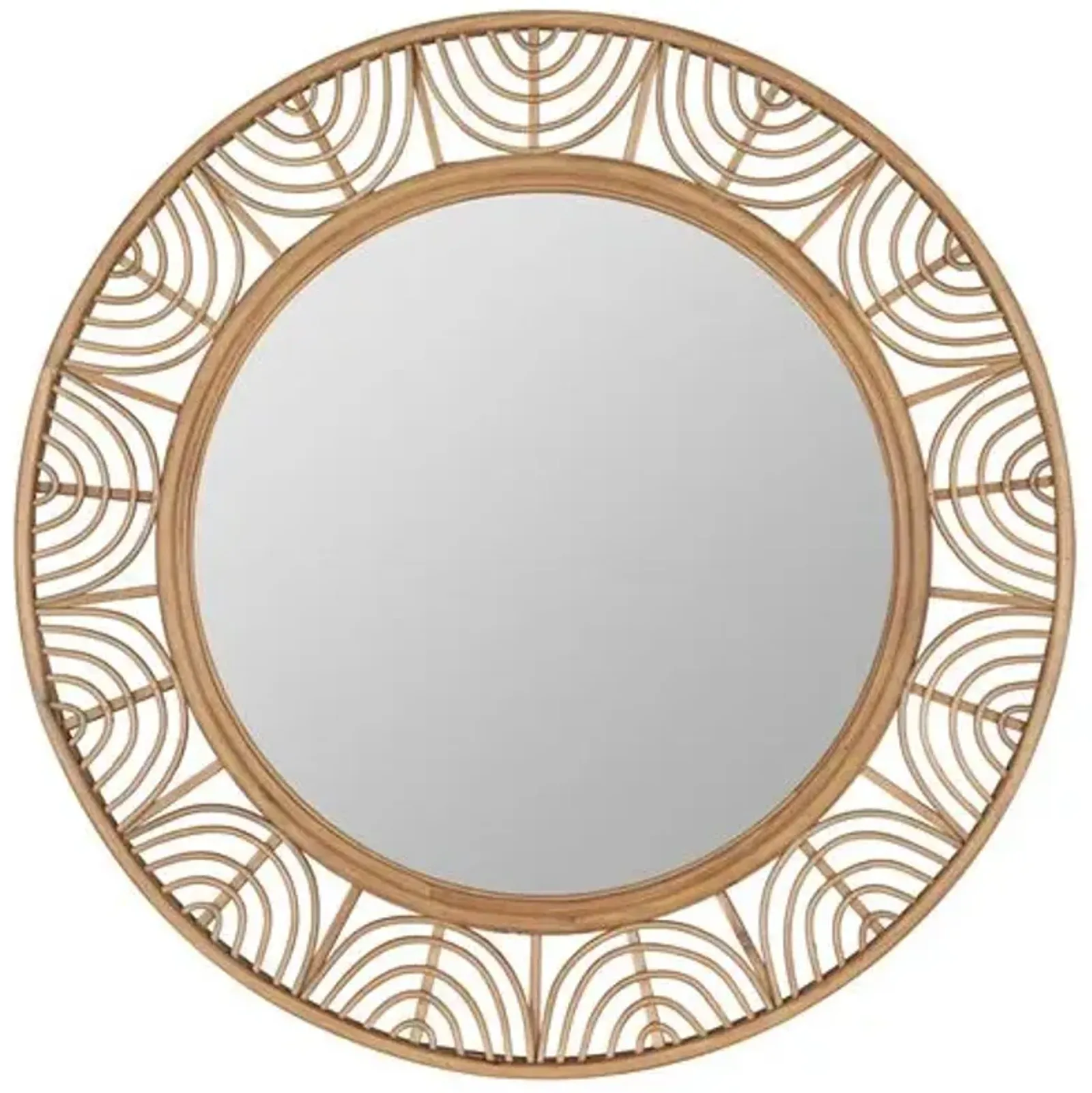 Owen Round Wall Mirror - Natural