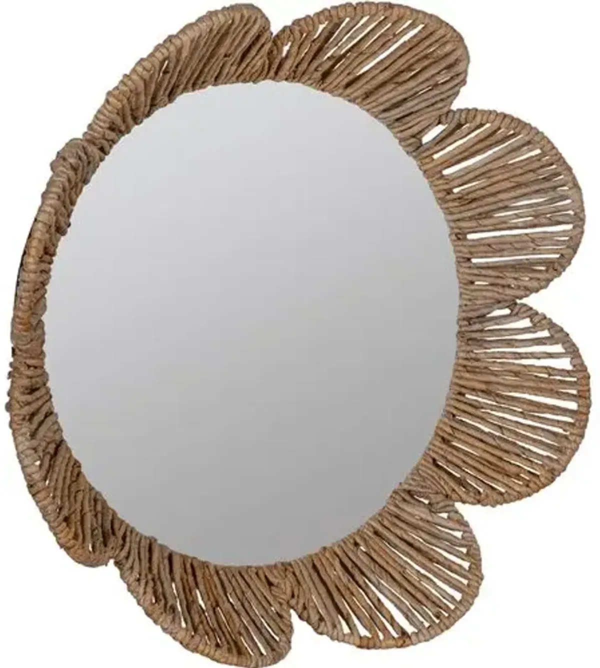 Niki Oversized Banana Leaf Wall Mirror - Natural