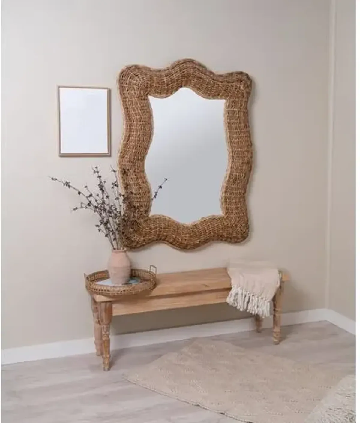 Morrison Banana Leaf Wall Mirror - Natural