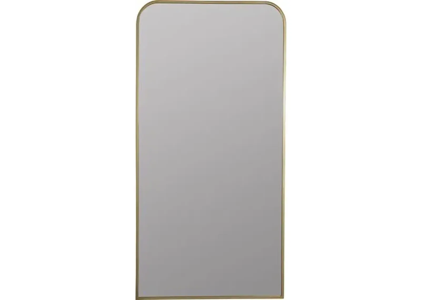 Amanda Metal Floor Mirror - Gold