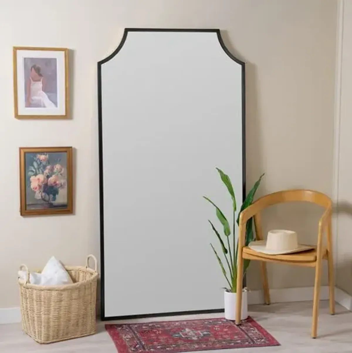 Sadie Floor Mirror - Black