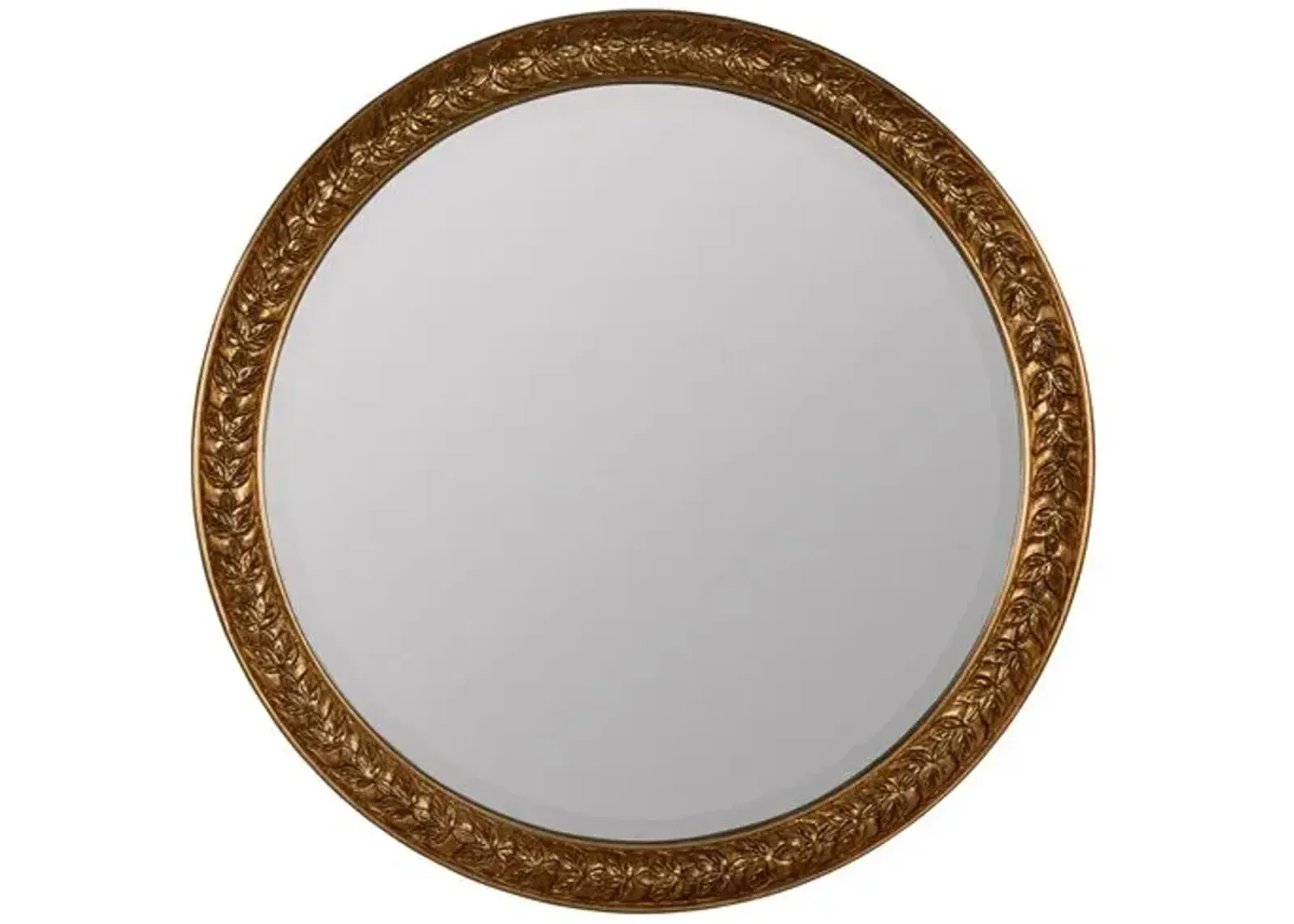 Laurel Round Wall Mirror - Gold Leaf - Erin Gates