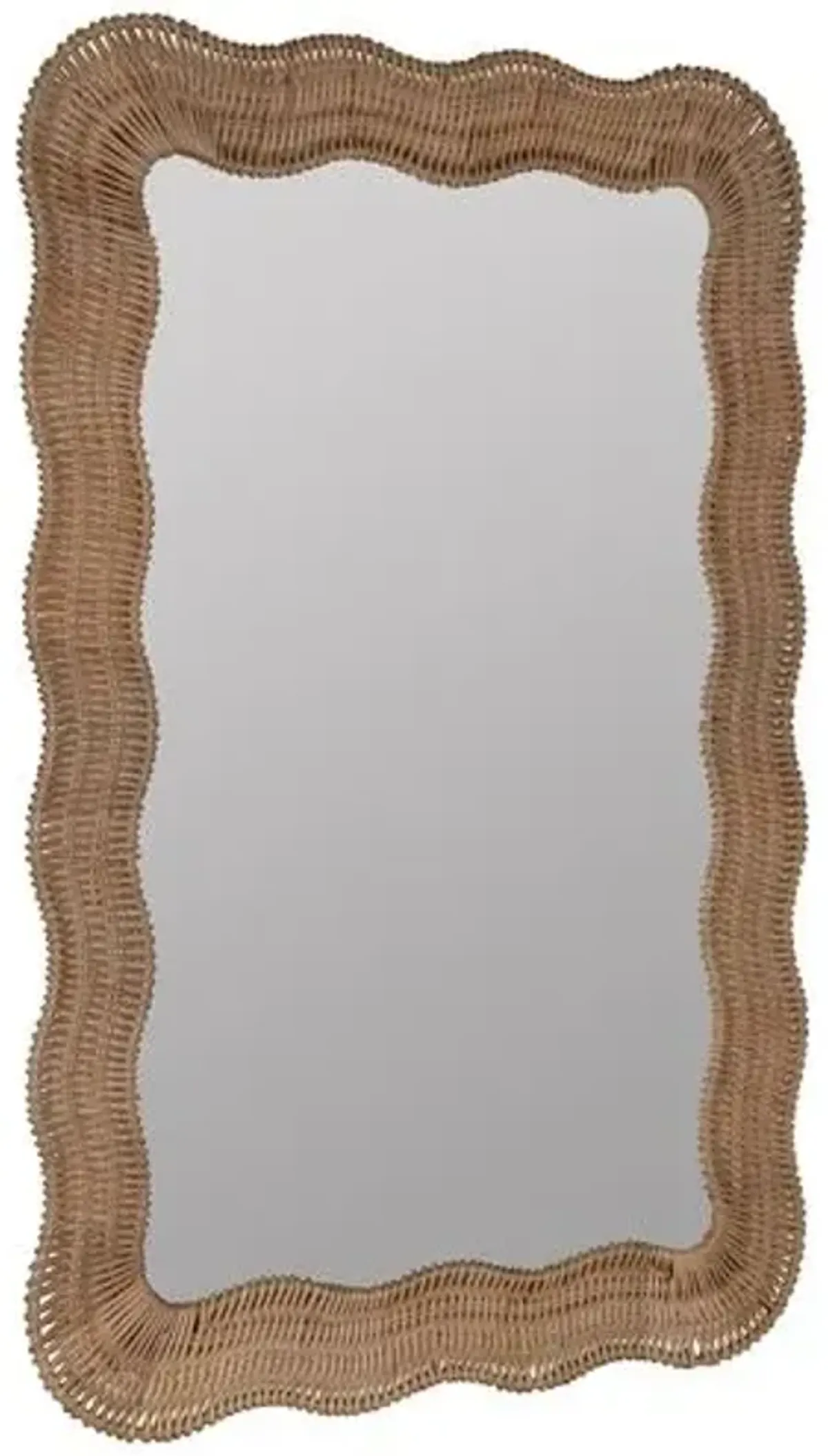 Linden Scalloped Rattan Wall Mirror - Natural - Erin Gates