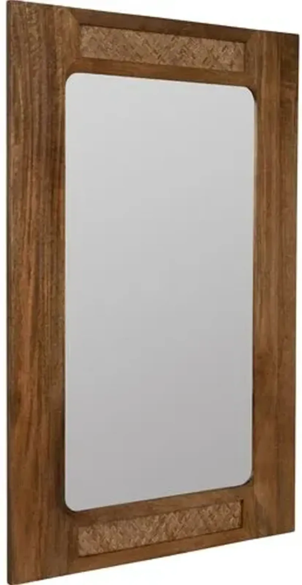 Ashland Wood Wall Mirror - Walnut