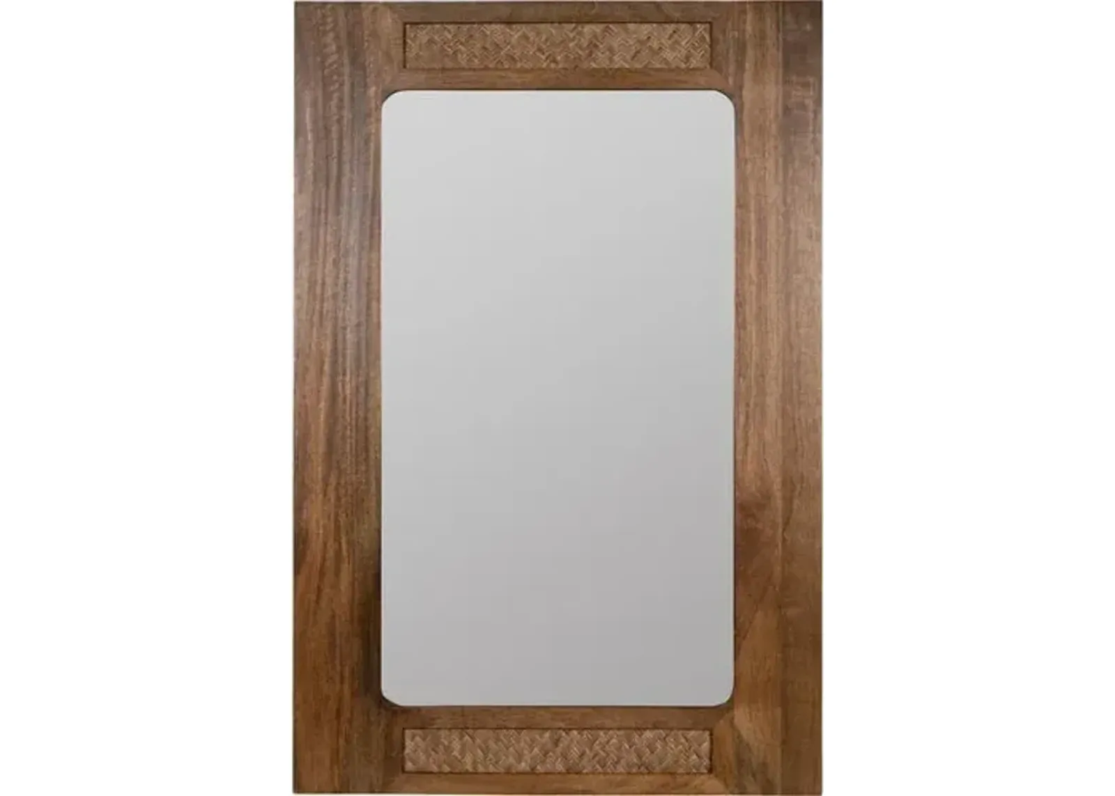 Ashland Wood Wall Mirror - Walnut