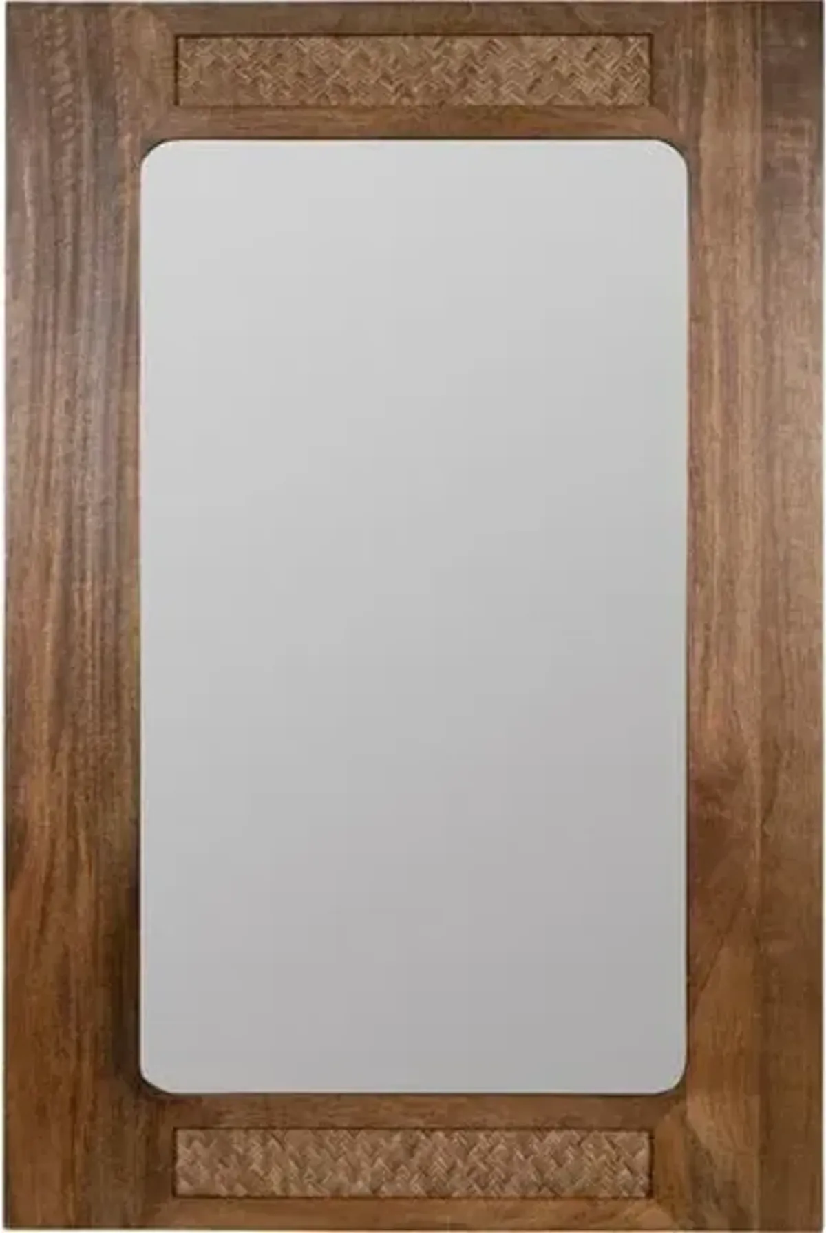 Ashland Wood Wall Mirror - Walnut