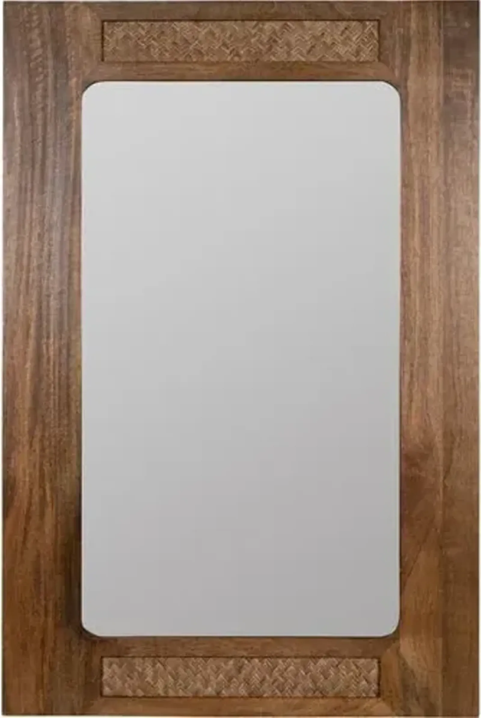 Ashland Wood Wall Mirror - Walnut