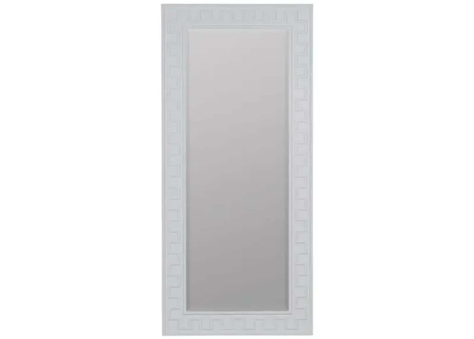 Brook Greek-Key Floor Mirror - Erin Gates - White