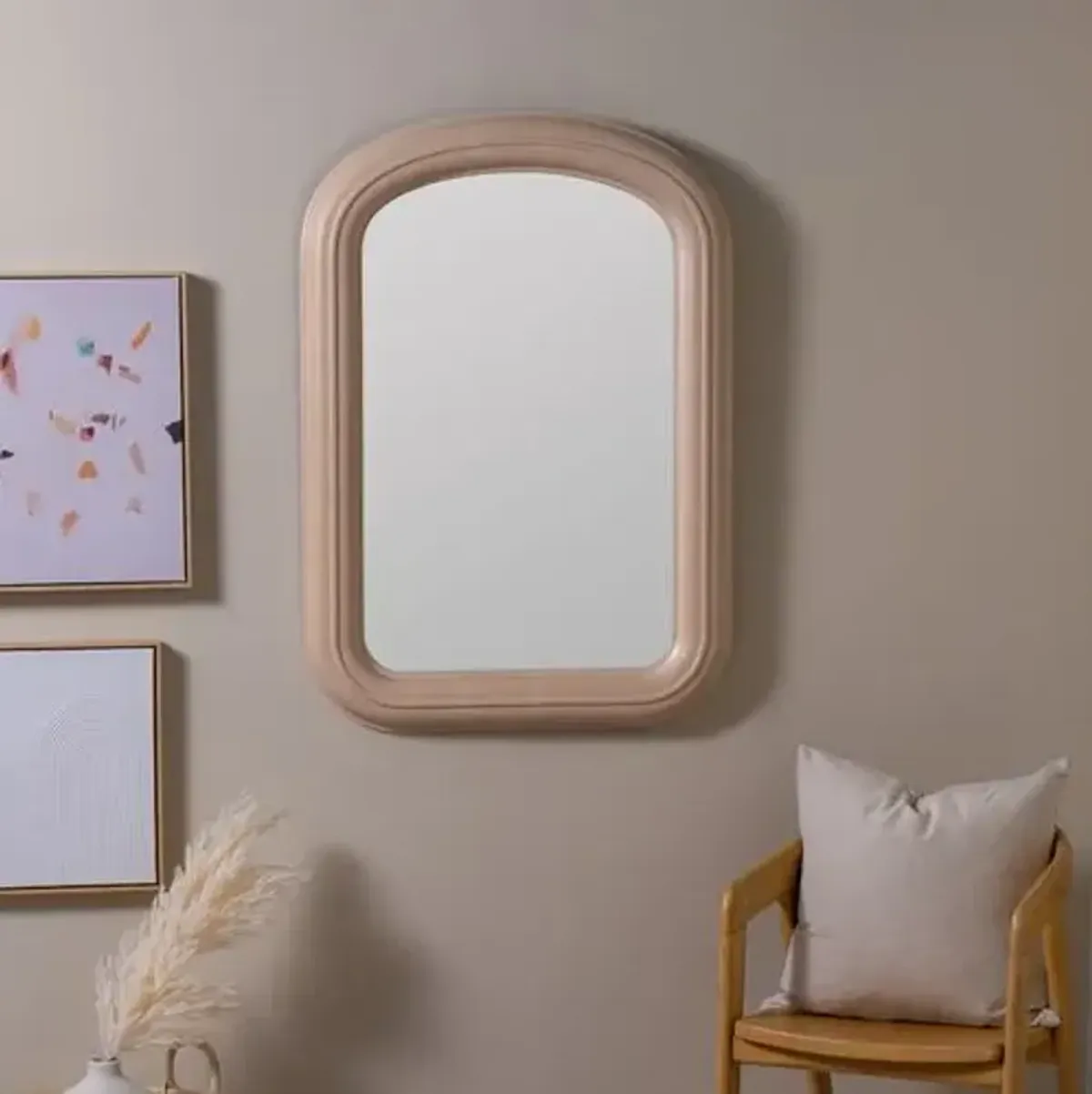 Priscilla Wall Mirror - Light Maple