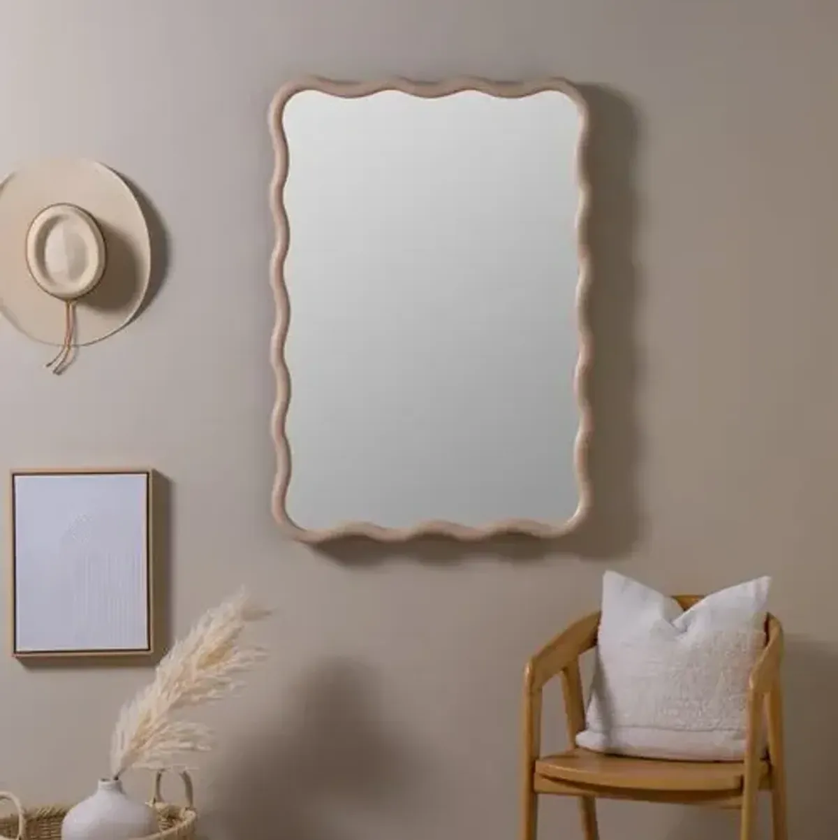 Kiki Wave Custom Painted Wall Mirror