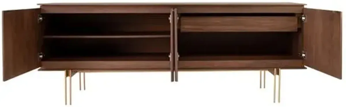 Paulo 4-Door Brazilian Buffet - Brown