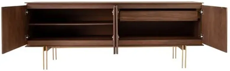 Paulo 4-Door Brazilian Buffet - Brown