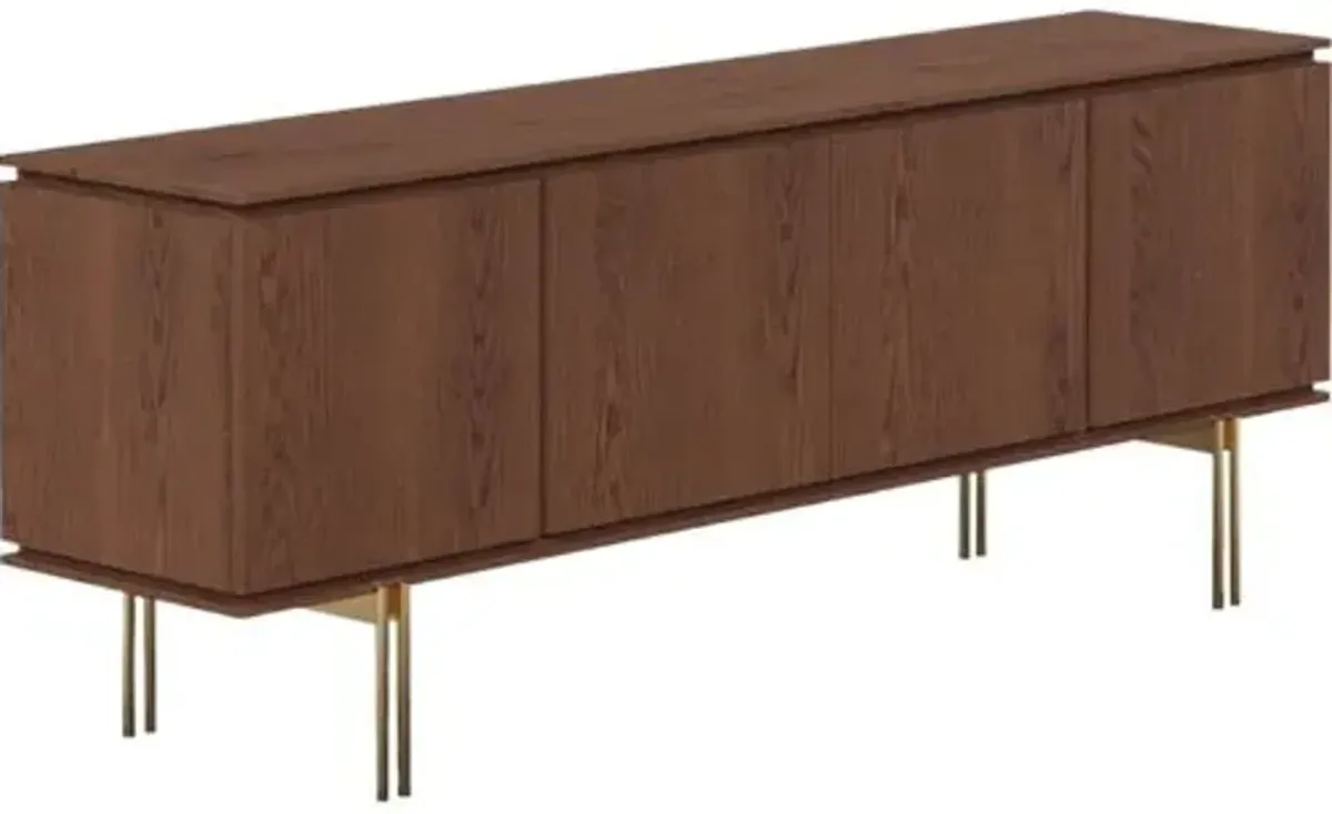 Paulo 4-Door Brazilian Buffet - Brown