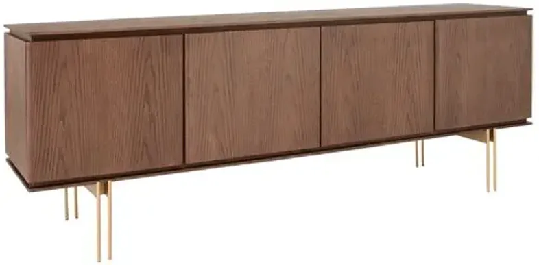 Paulo 4-Door Brazilian Buffet - Brown