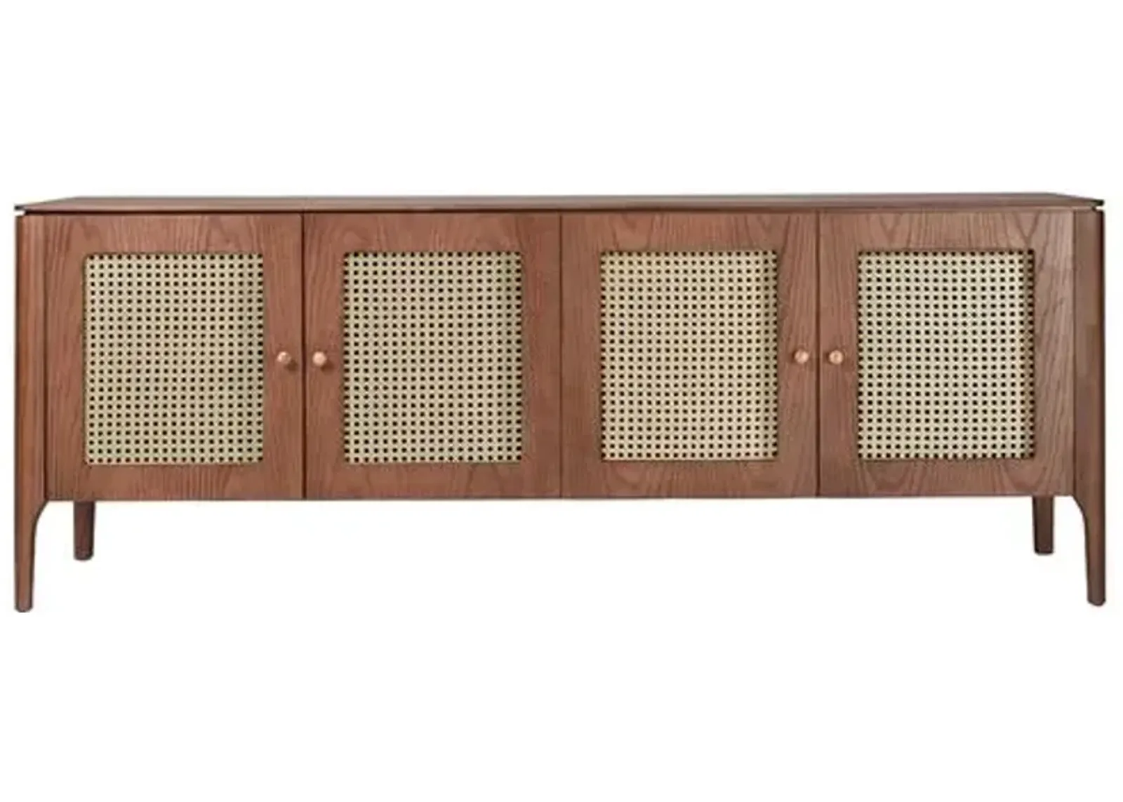 Miguel 4-Door Cane Buffet - Brown