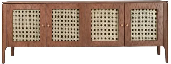 Miguel 4-Door Cane Buffet - Brown