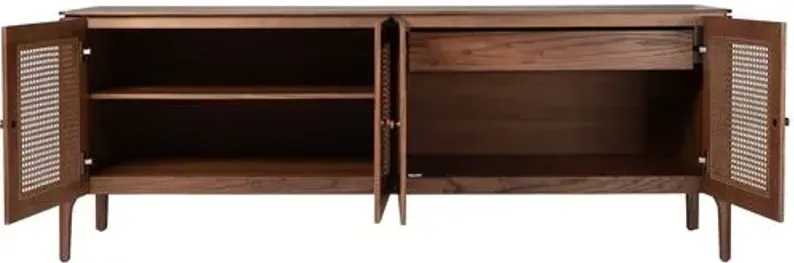 Miguel 4-Door Cane Buffet - Brown