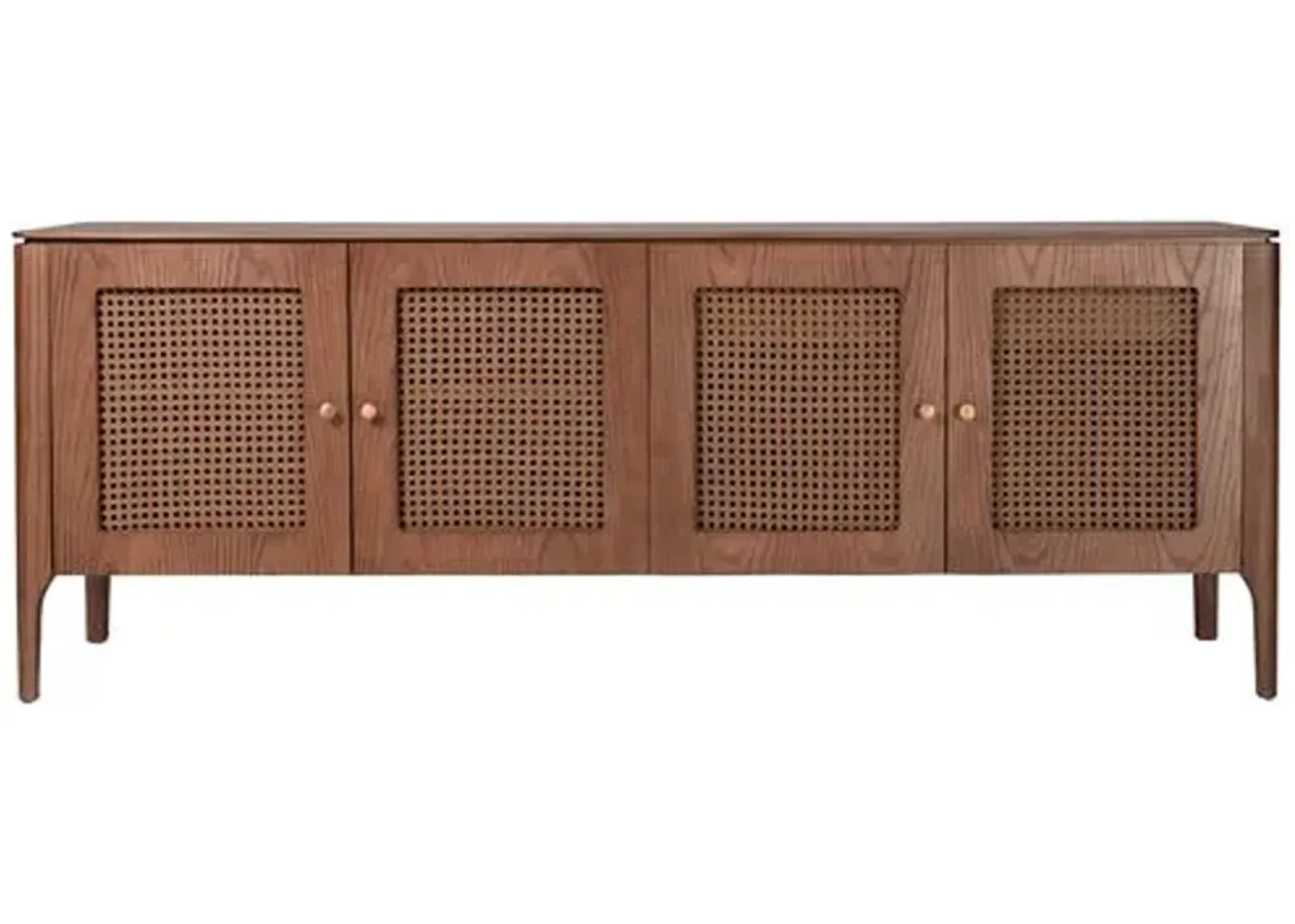 Miguel 4-Door Cane Buffet - Brown