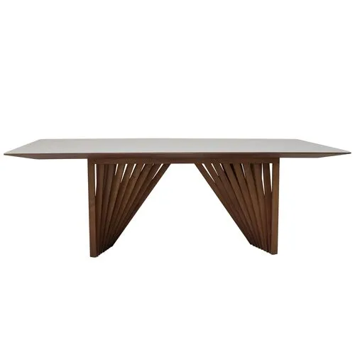 Bexley Lacquered Glass Top Dining Table