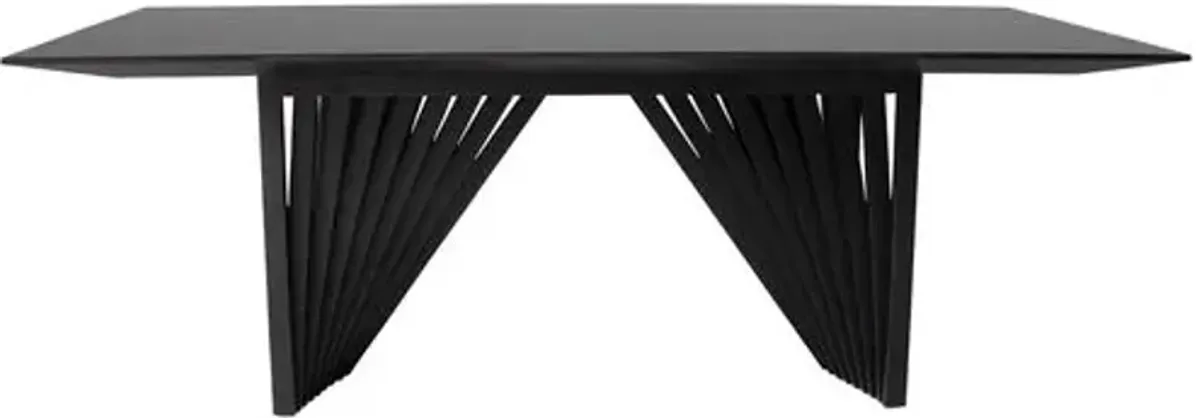 Bexley Lacquered Glass Top Dining Table