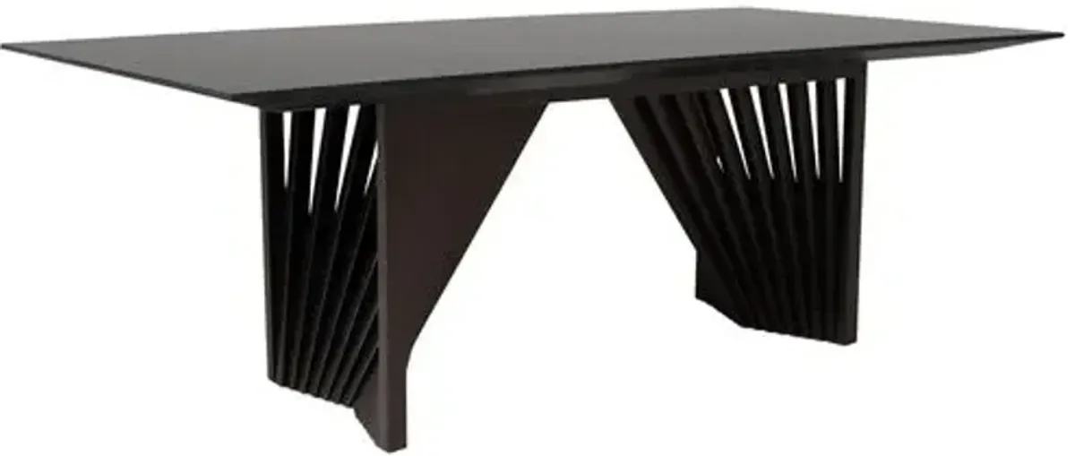 Bexley Lacquered Glass Top Dining Table