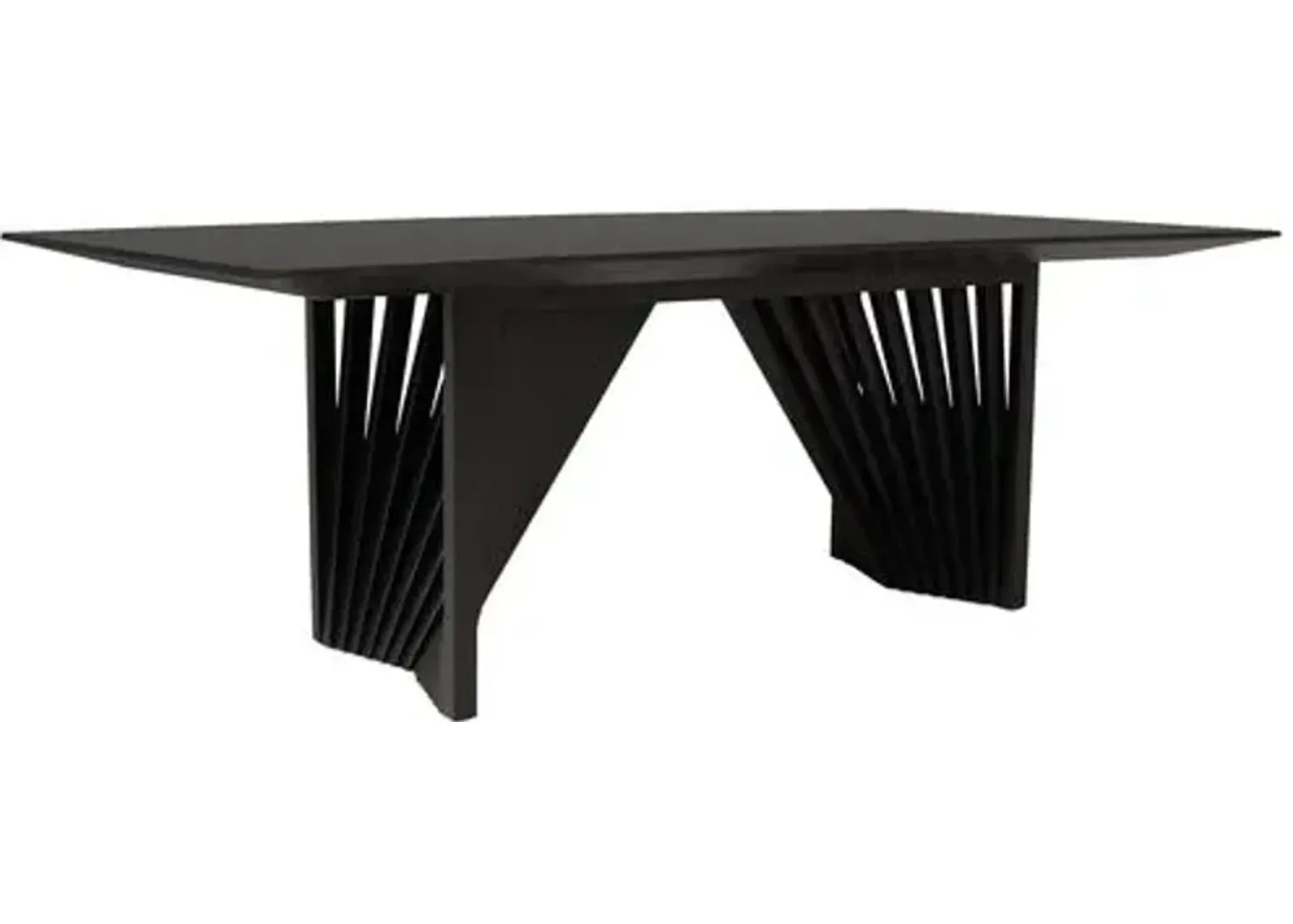 Bexley Lacquered Glass Top Dining Table