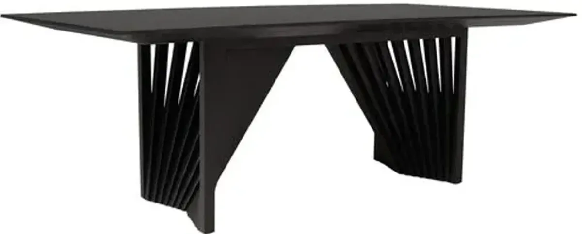 Bexley Lacquered Glass Top Dining Table