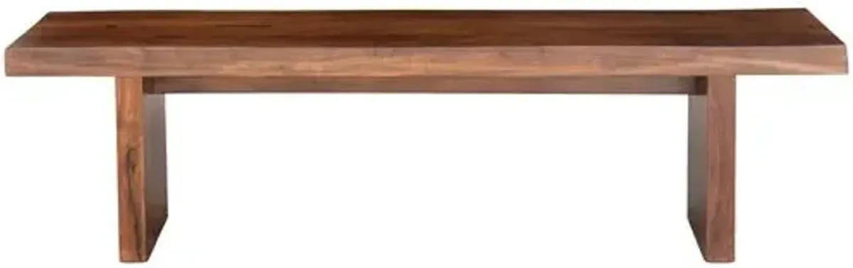 Joshua Live-Edge Bench - Brown