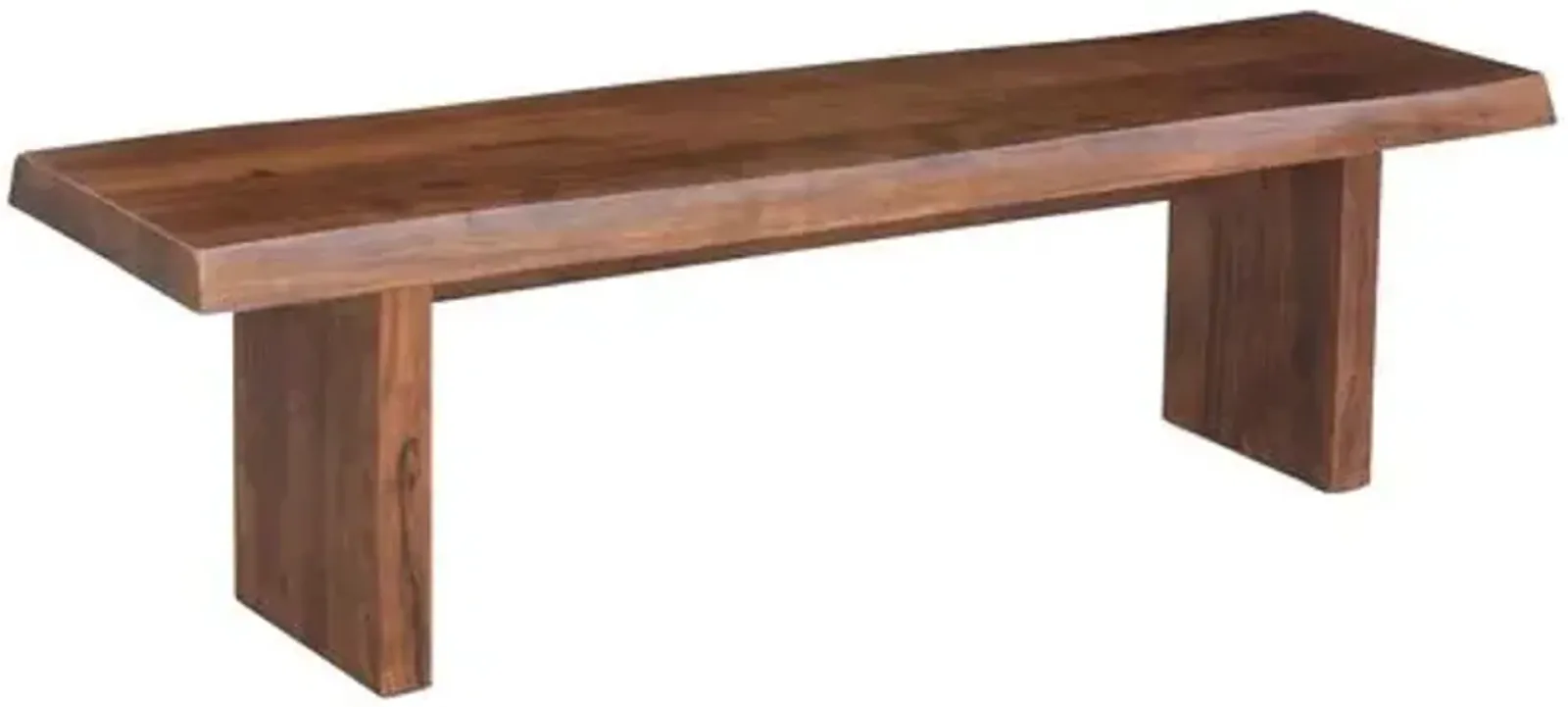 Joshua Live-Edge Bench - Brown