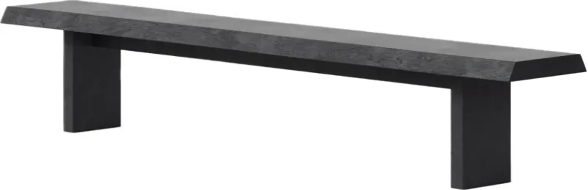 Joshua Live-Edge Bench - Black