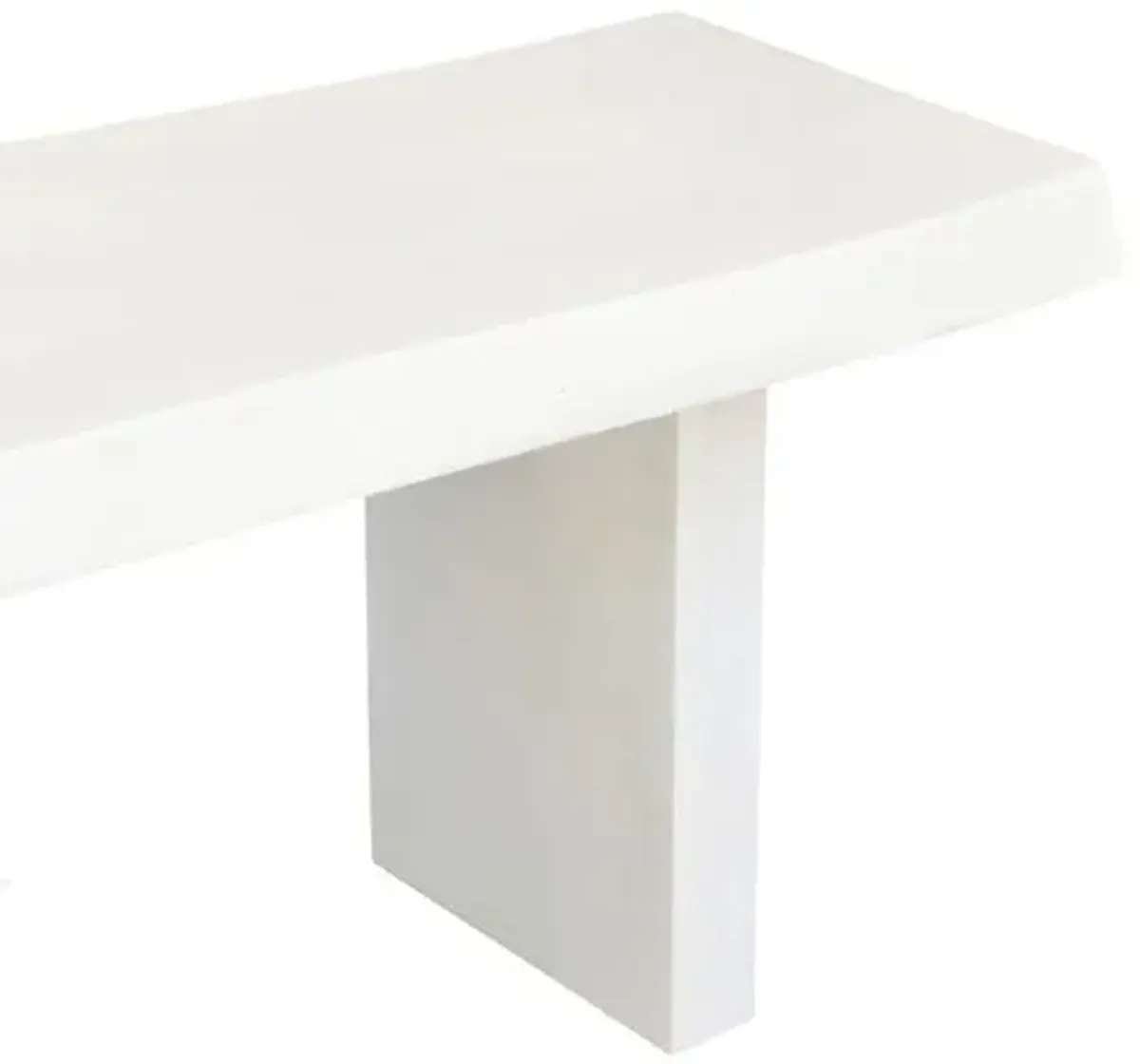 Joshua Live-Edge Bench - White