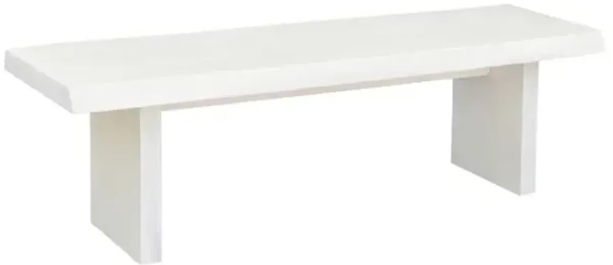 Joshua Live-Edge Bench - White