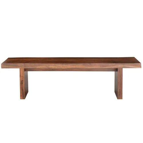 Duncan 65" Live-Edge Bench - Brown