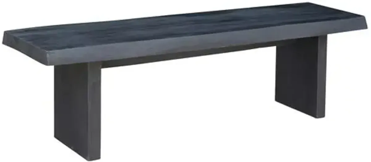 Joshua Live-Edge Bench - Black